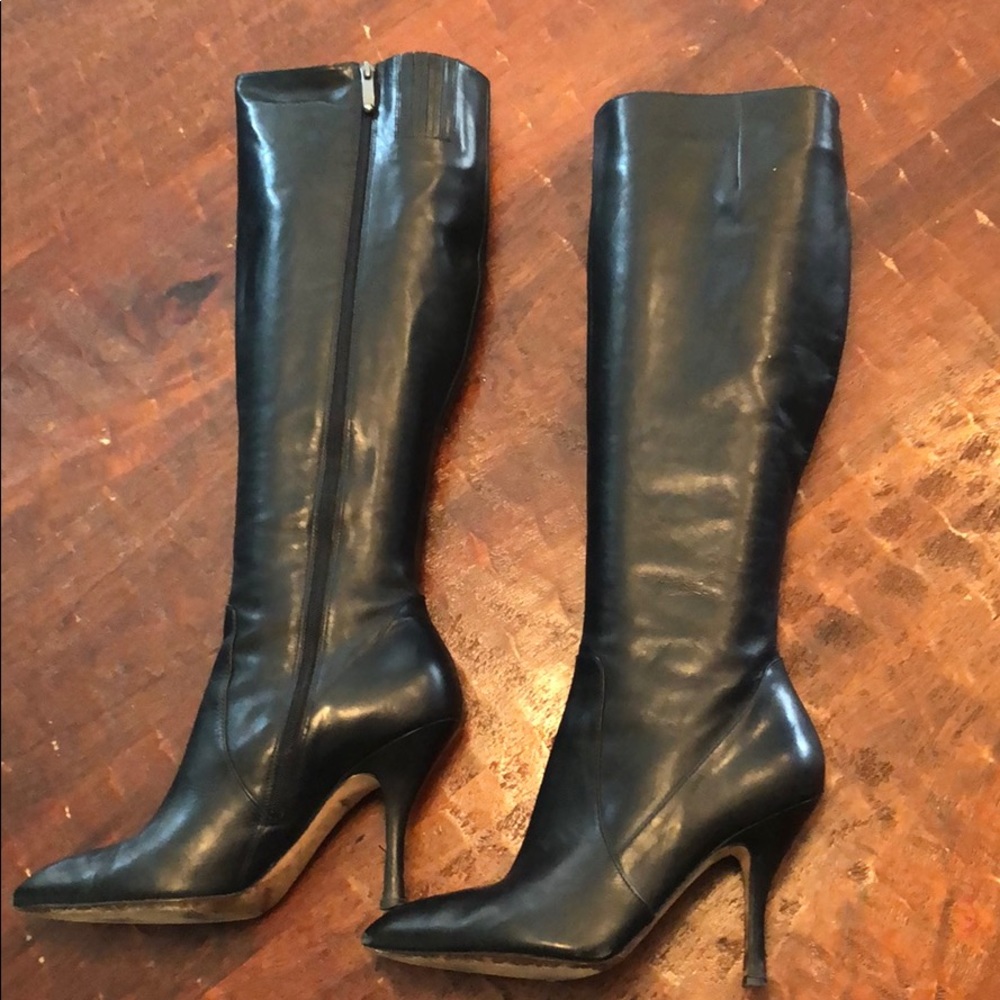 Via Spiga black leather boots